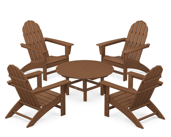 POLYWOOD® Vineyard 5-Piece Adirondack Chair Conversation Set