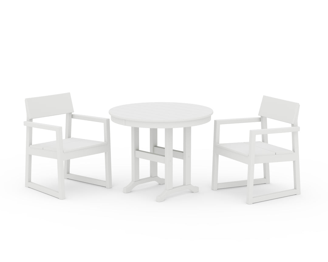 POLYWOOD® EDGE 3-Piece Round Dining Set
