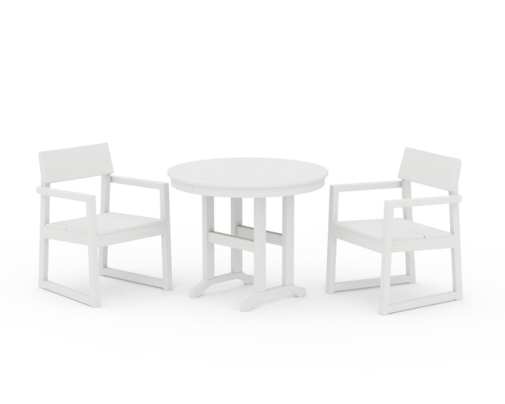 POLYWOOD® EDGE 3-Piece Round Dining Set