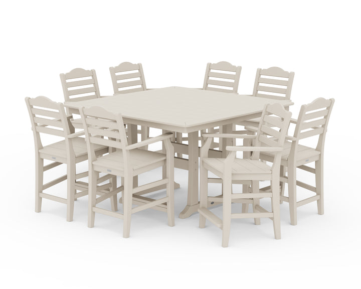 Draper James™ by  POLYWOOD® Savannah 9-Piece Square Counter Set with Trestle Legs