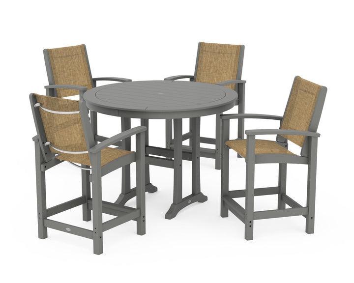 POLYWOOD® Coastal 5-Piece Counter Set