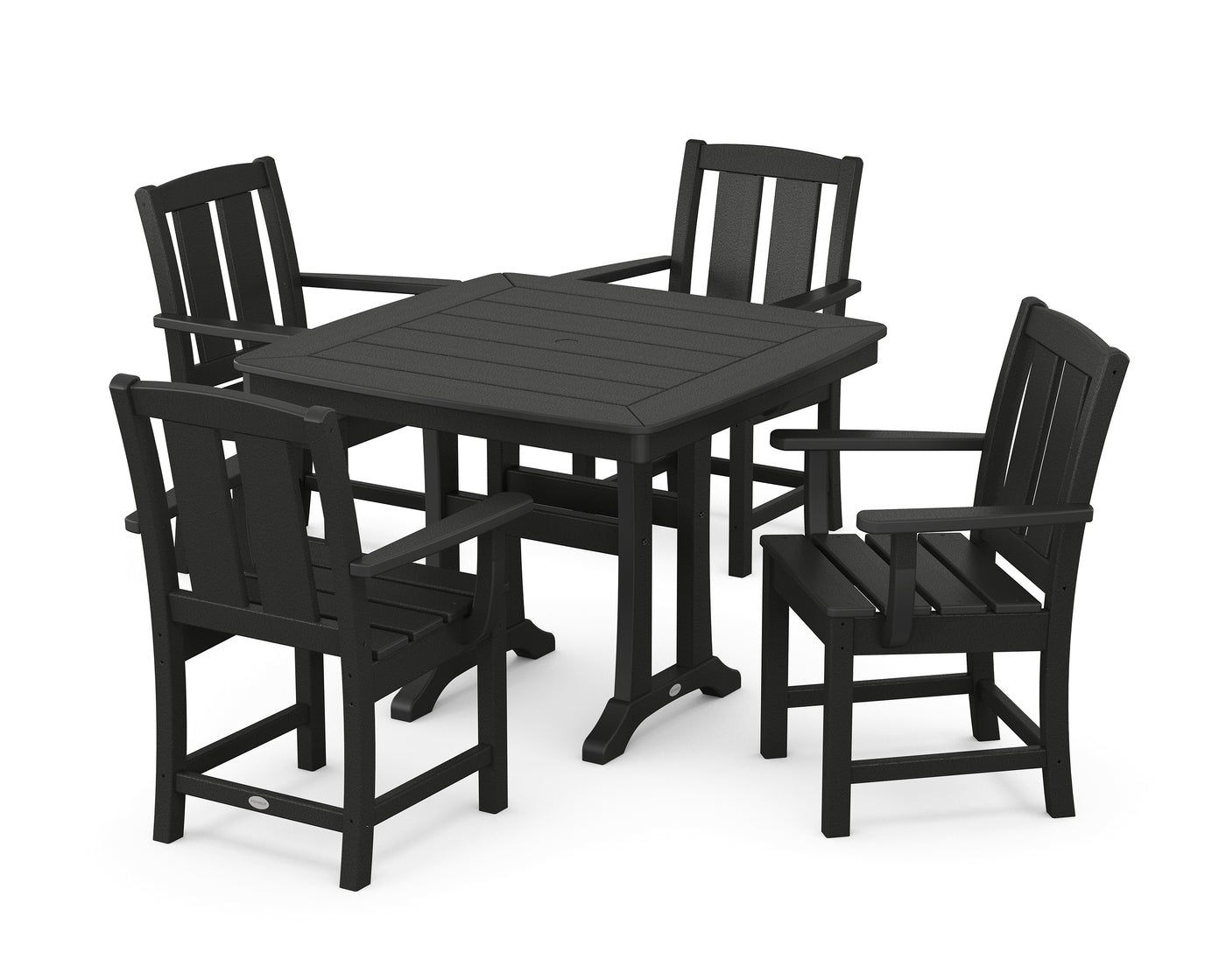 Mission 5-Piece Dining Set with Trestle Legs