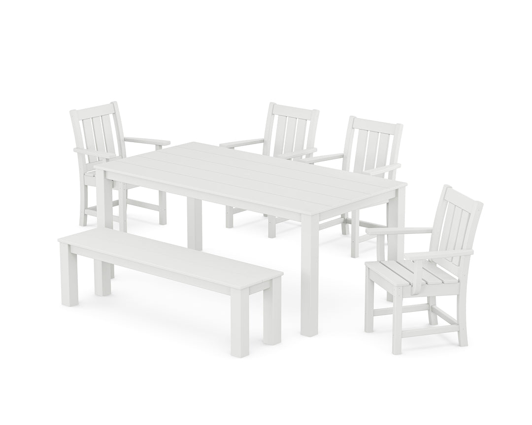 POLYWOOD® Oxford 6-Piece Parsons Dining Set with Bench