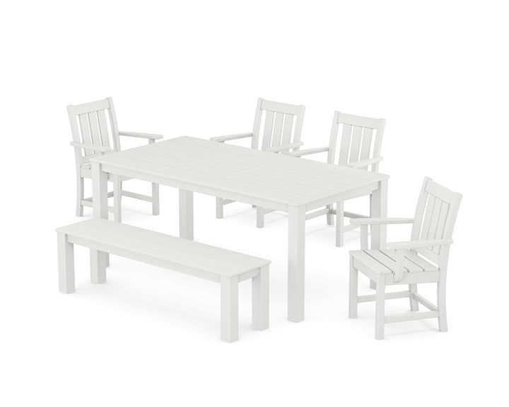 POLYWOOD® Oxford 6-Piece Parsons Dining Set with Bench