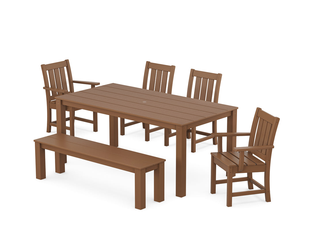 POLYWOOD® Oxford 6-Piece Parsons Dining Set with Bench