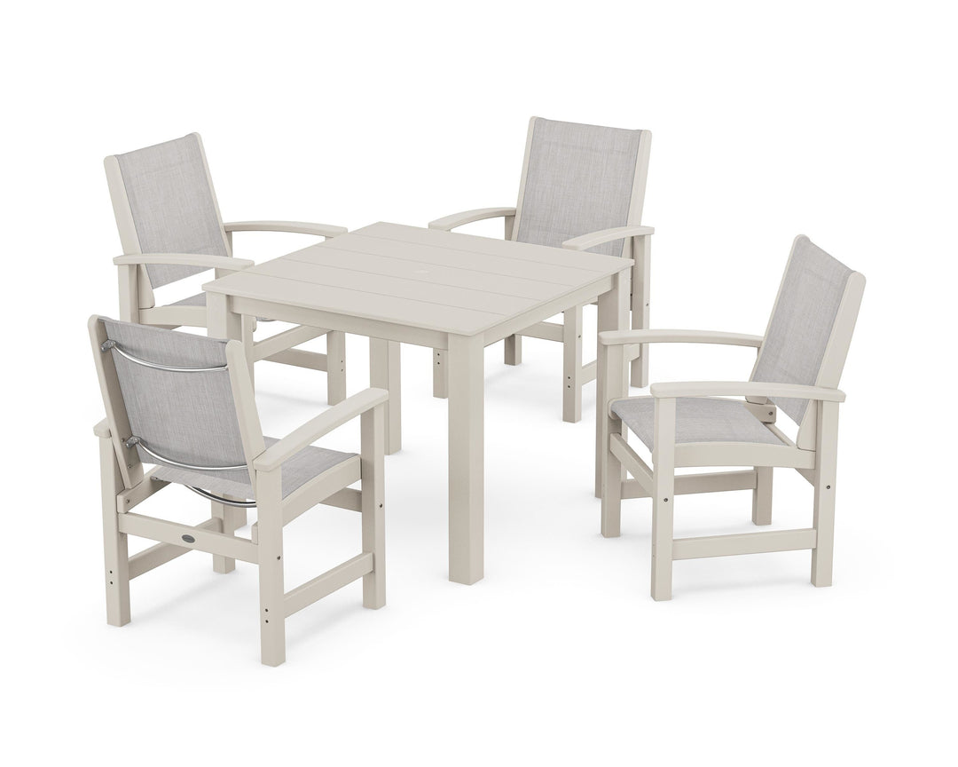 POLYWOOD® Coastal 5-Piece Parsons Dining Set