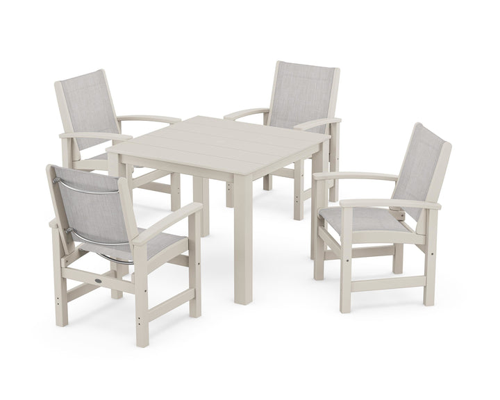POLYWOOD® Coastal 5-Piece Parsons Dining Set