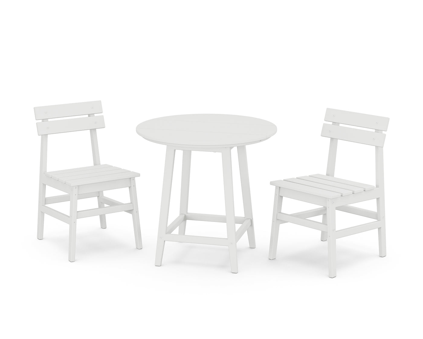 Modern Studio Plaza Chair 3-Piece Round Bistro Dining Set