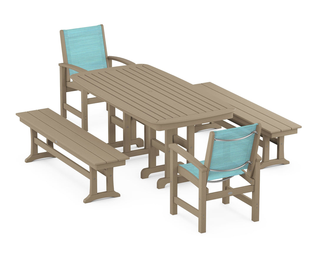 POLYWOOD® Coastal 5-Piece Dining Set