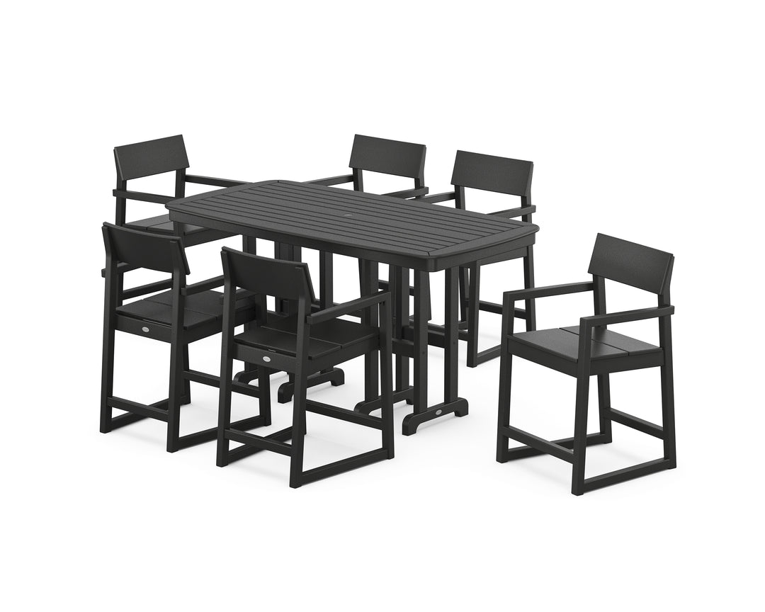 POLYWOOD® EDGE Arm Chair 7-Piece Counter Set