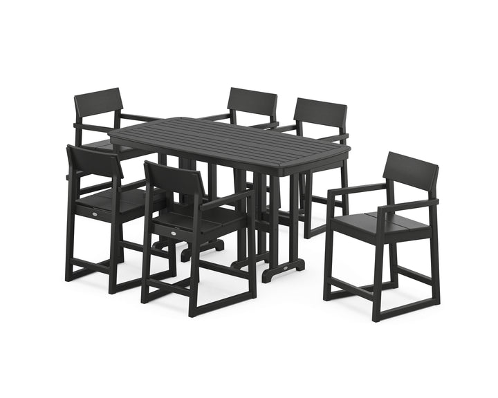 POLYWOOD® EDGE Arm Chair 7-Piece Counter Set