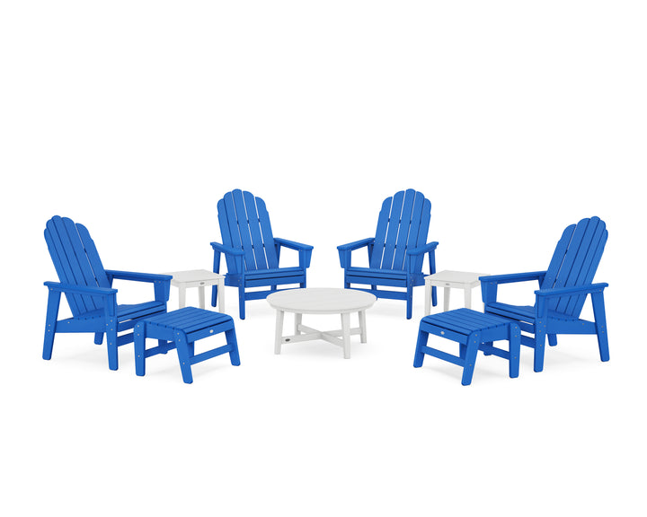 POLYWOOD® Vineyard Grand Upright Adirondack 9-Piece Conversation Set