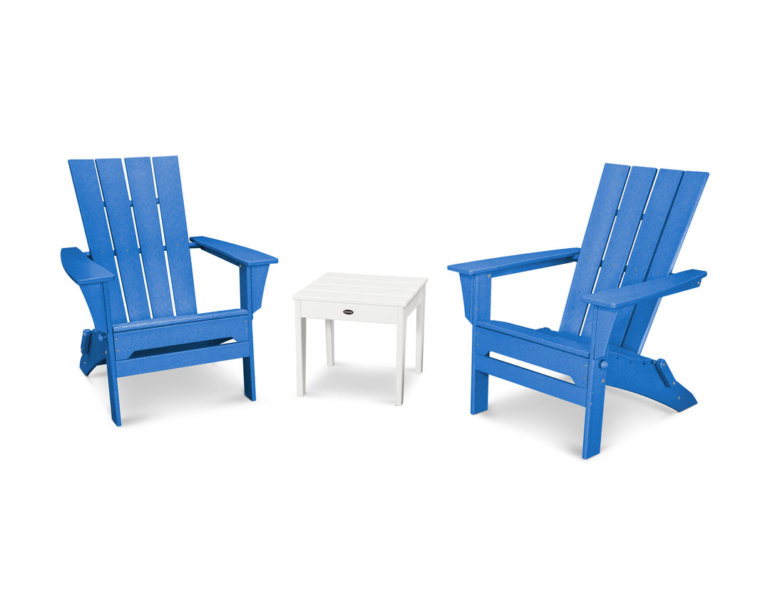 POLYWOOD® Quattro Folding Chair 3-Piece Adirondack Set