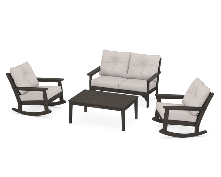 POLYWOOD® Vineyard 4-Piece Deep Seating Rocking Chair Set
