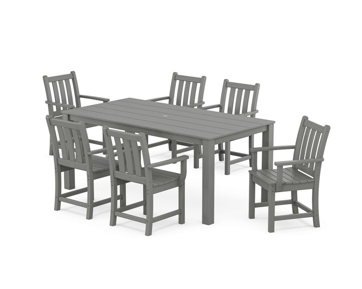 POLYWOOD® Traditional Garden Arm Chair 7-Piece Parsons Dining Set
