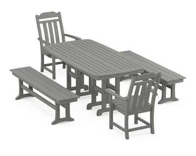 Cottage 5-Piece Dining Set with Benches