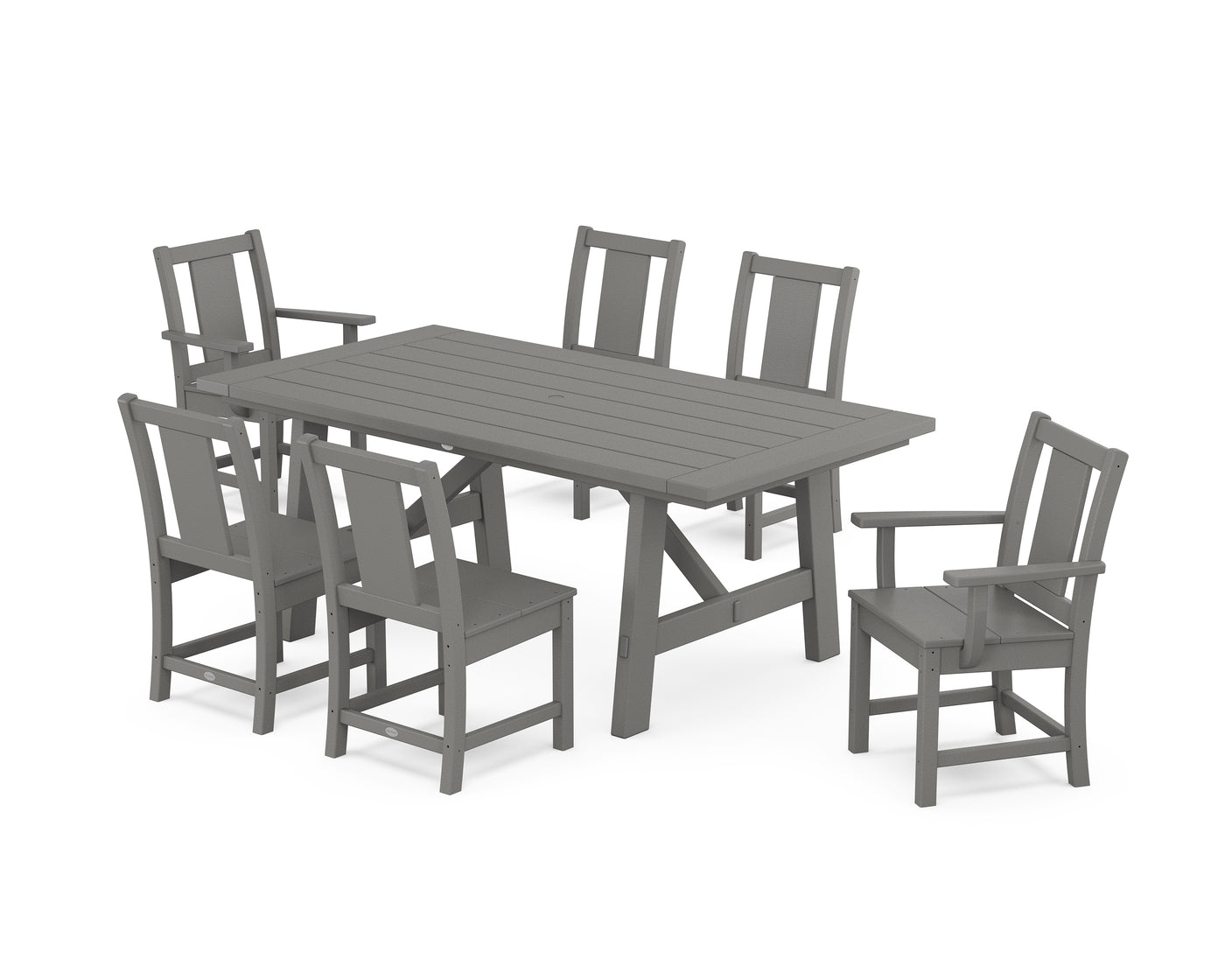 Prairie 7-Piece Rustic Farmhouse Dining Set