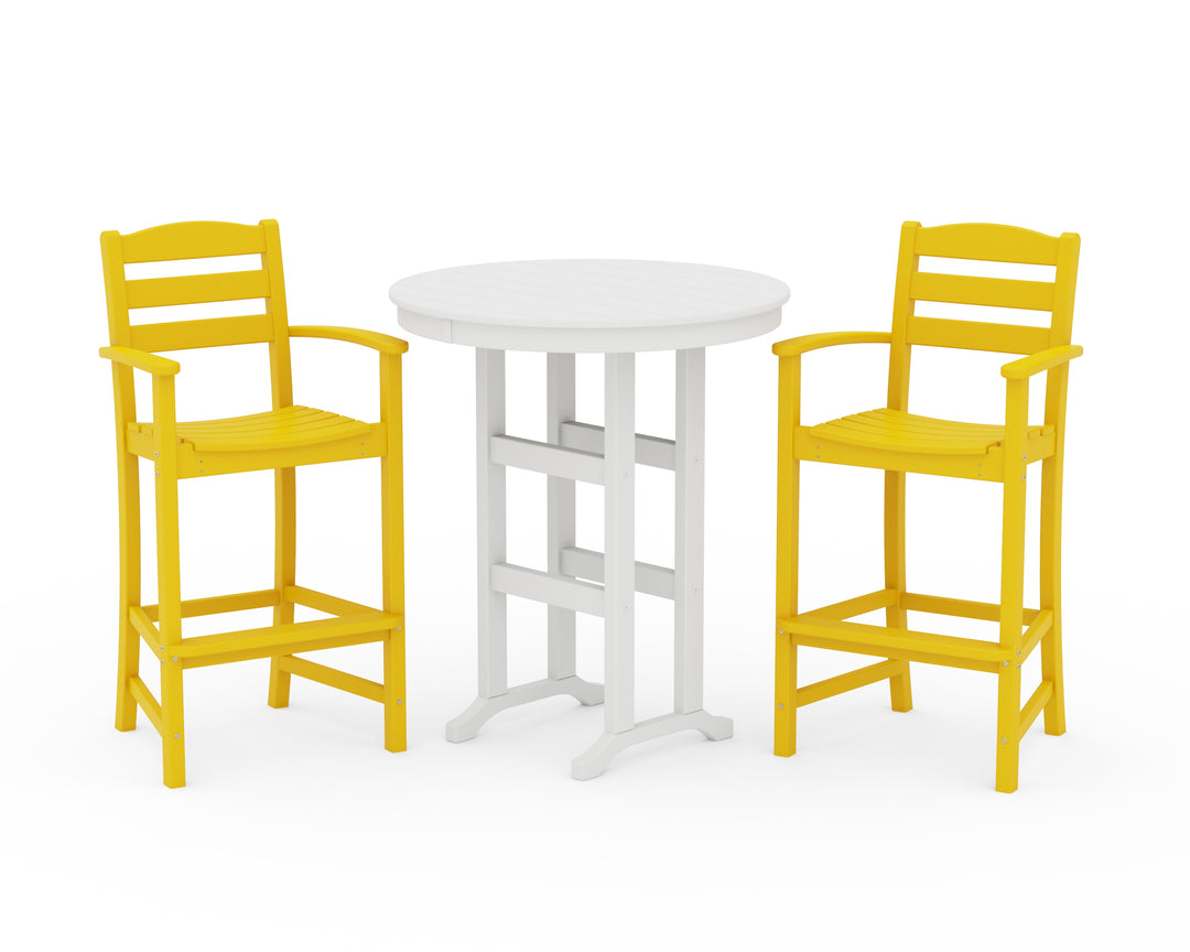 POLYWOOD® La Casa Café 3-Piece Round Farmhouse Bar Set