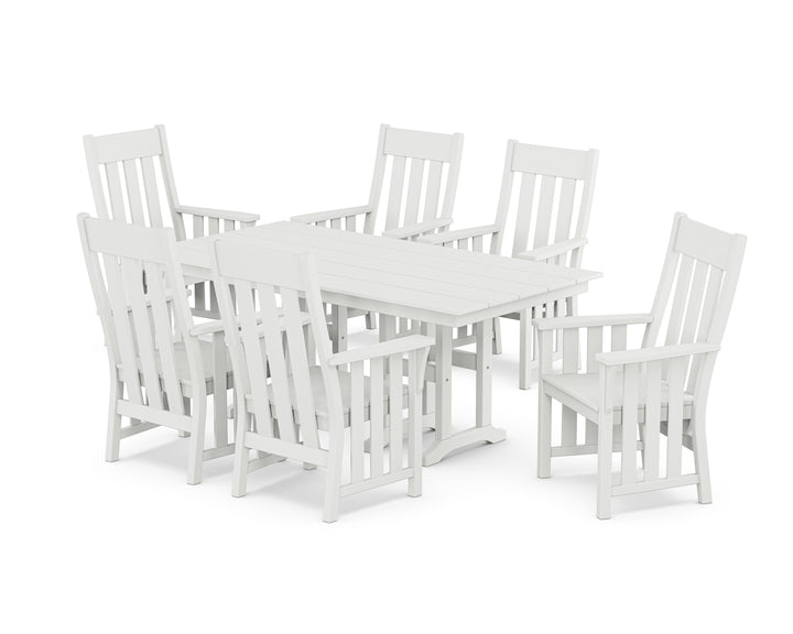 Martha Stewart by POLYWOOD® Acadia Arm Chair 7-Piece Farmhouse Dining Set