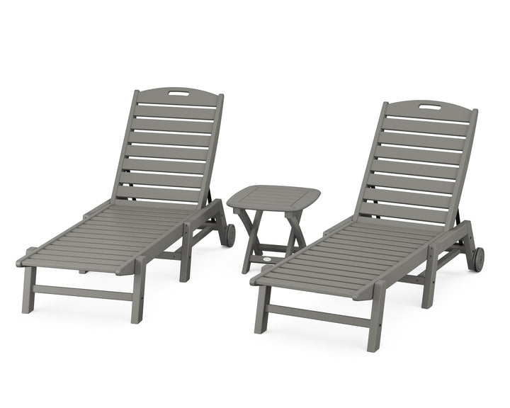 POLYWOOD® Nautical 3-Piece Chaise Set