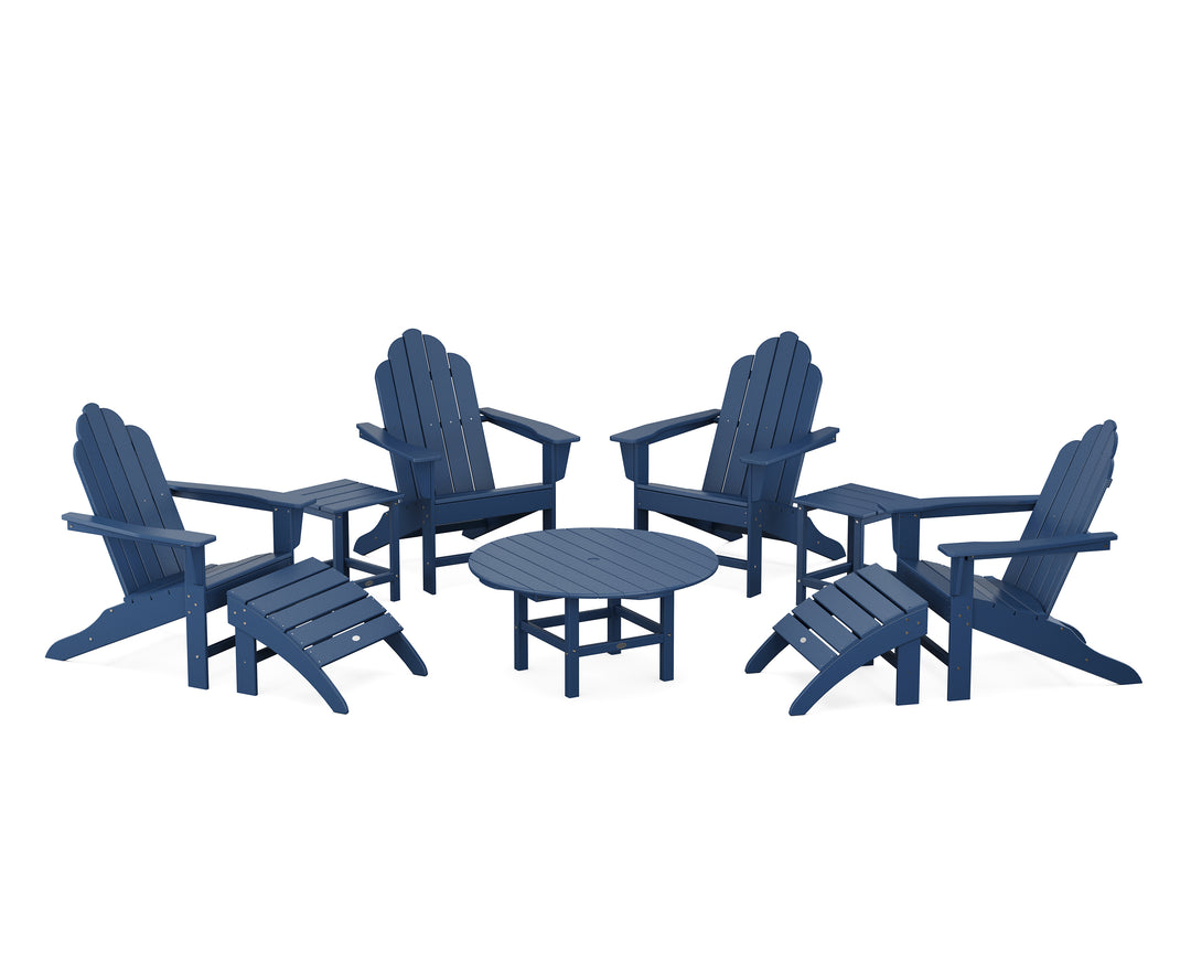 POLYWOOD® Long Island Adirondack 9-Piece Conversation Group