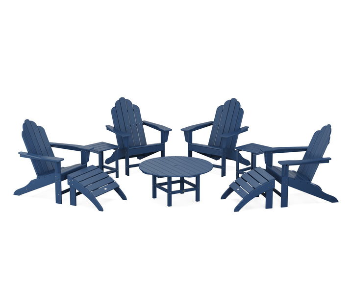 POLYWOOD® Long Island Adirondack 9-Piece Conversation Group