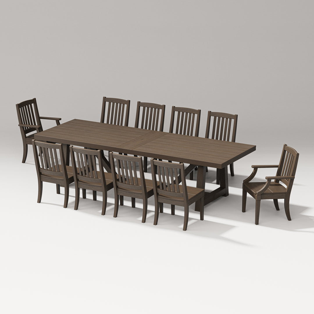 PW Designer Series Estate 11-Piece A-Frame Table Dining Set