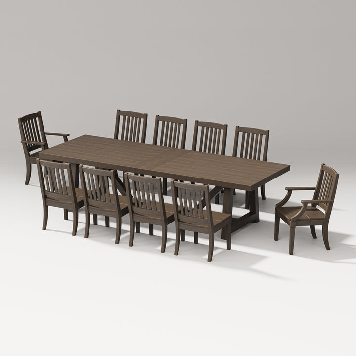 PW Designer Series Estate 11-Piece A-Frame Table Dining Set