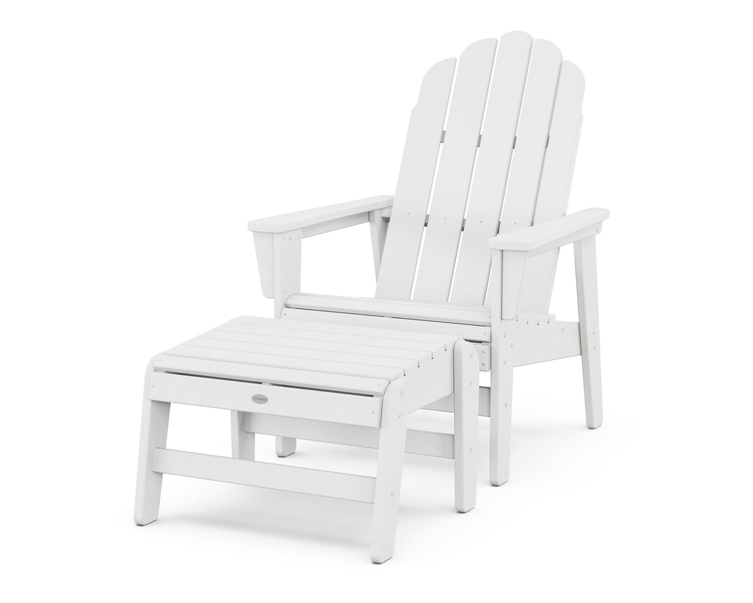 POLYWOOD® Vineyard Grand Upright Adirondack Chair with Ottoman