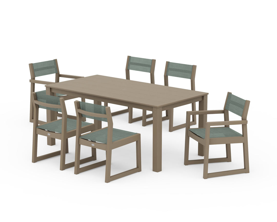 POLYWOOD® EDGE Sling 7-Piece Parsons Dining Set
