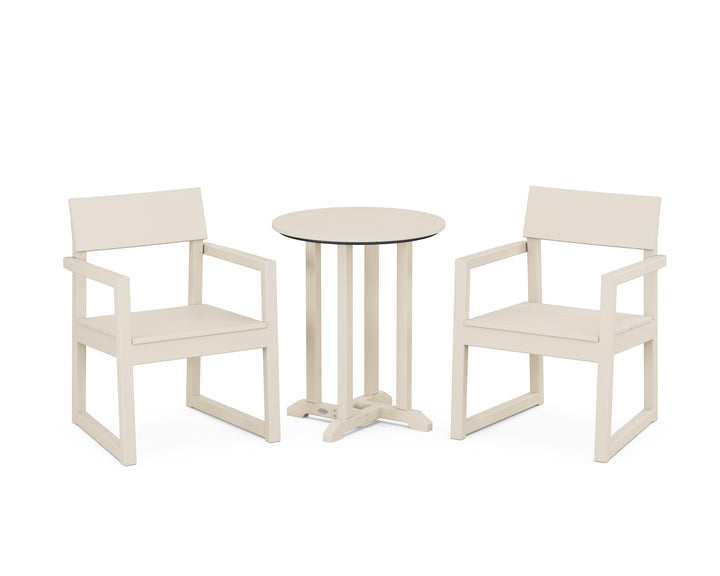 POLYWOOD® EDGE 3-Piece Round Bistro Dining Set