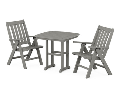 Vineyard Folding Chair 3-Piece Dining Set