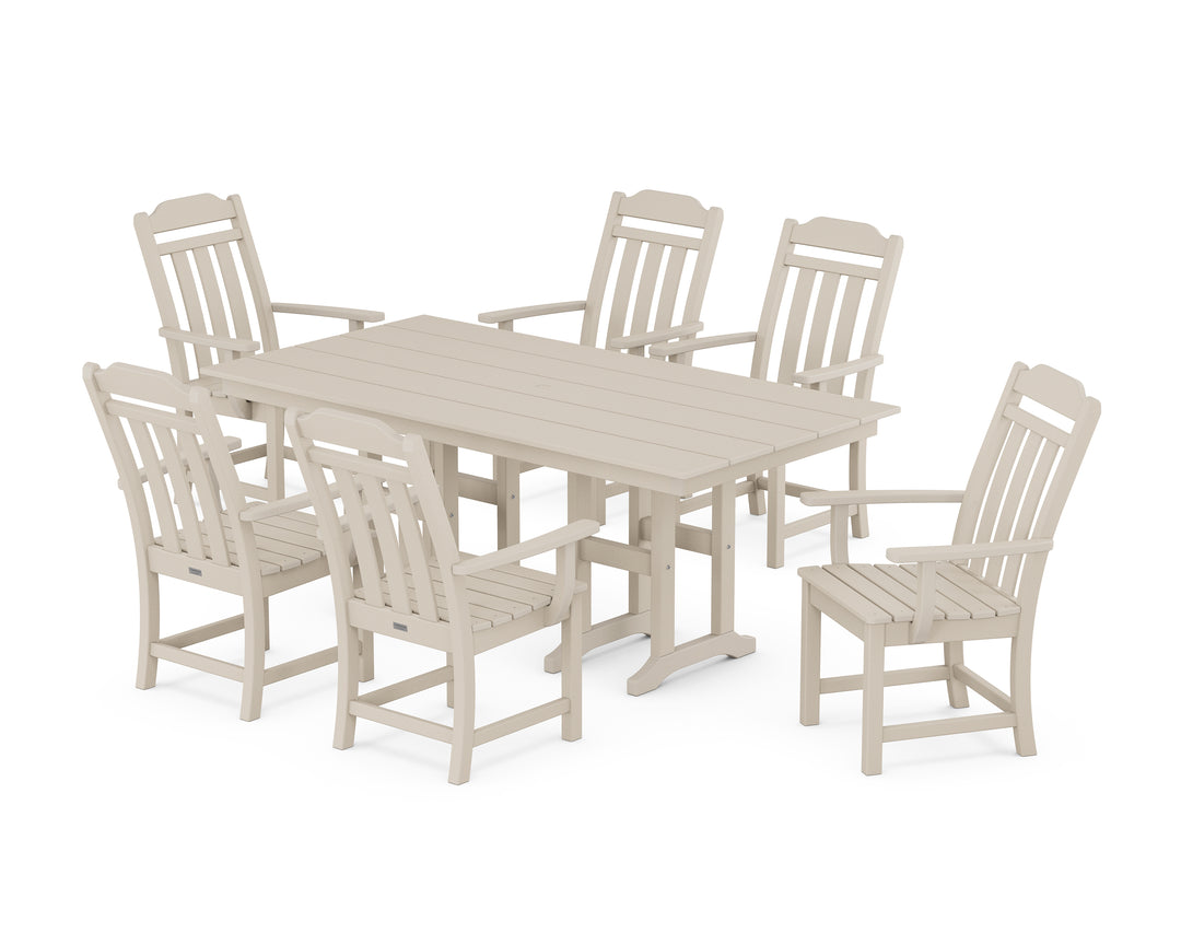 Country Living Cottage Arm Chair 7-Piece Farmhouse Dining Set