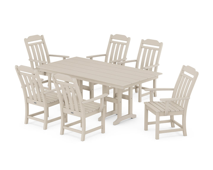 Country Living Cottage Arm Chair 7-Piece Farmhouse Dining Set