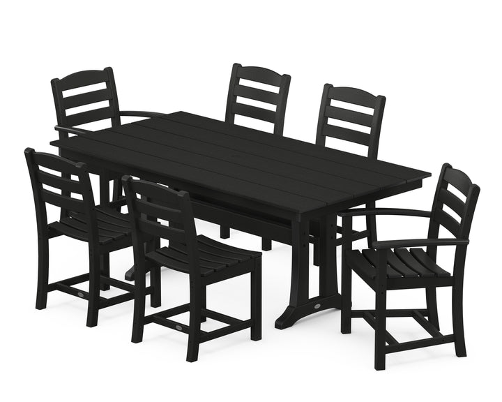 POLYWOOD® La Casa Café 7-Piece Farmhouse Dining Set with Trestle Legs