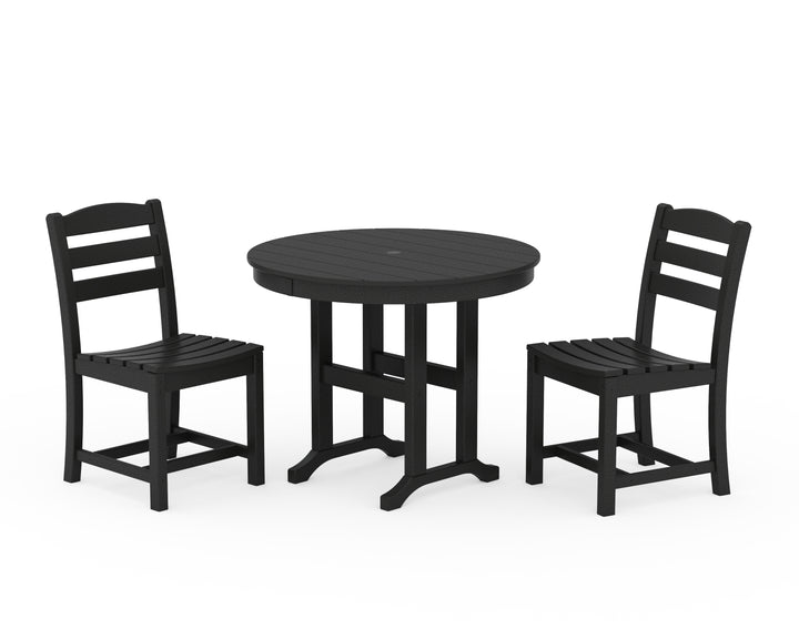POLYWOOD® La Casa Café Side Chair 3-Piece Round Dining Set