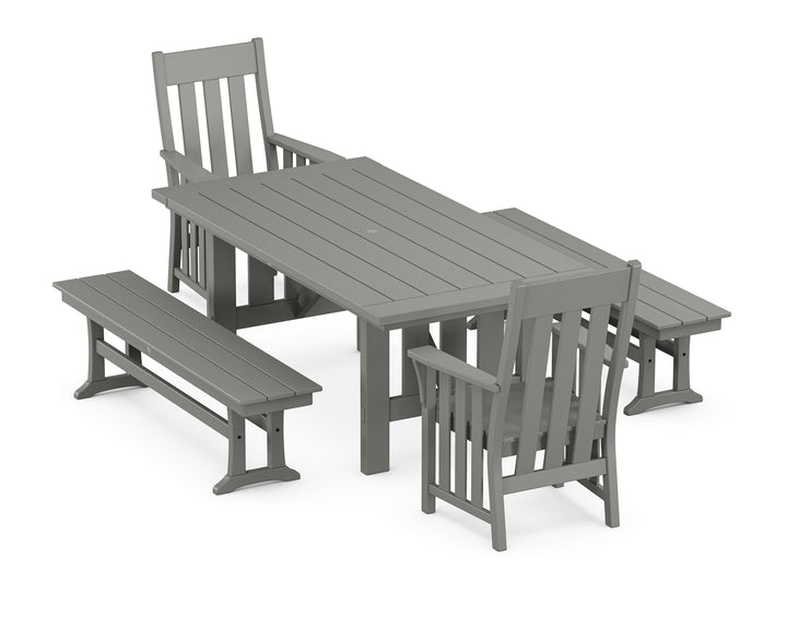 Martha Stewart by POLYWOOD® Acadia 5-Piece Dining Set with Benches