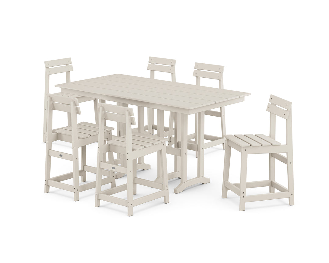 POLYWOOD® Modern Studio Plaza Counter Chair 7-Piece Set