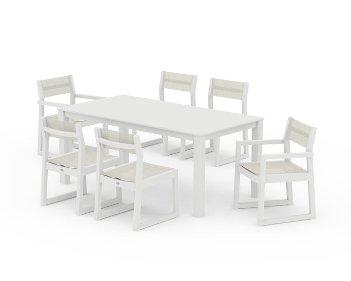 POLYWOOD® EDGE Sling 7-Piece Parsons Dining Set