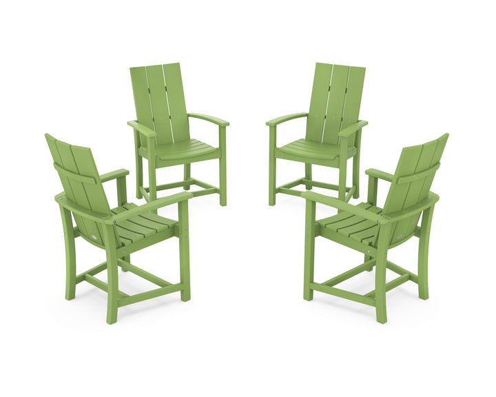POLYWOOD® Modern 4-Piece Upright Adirondack Conversation Set