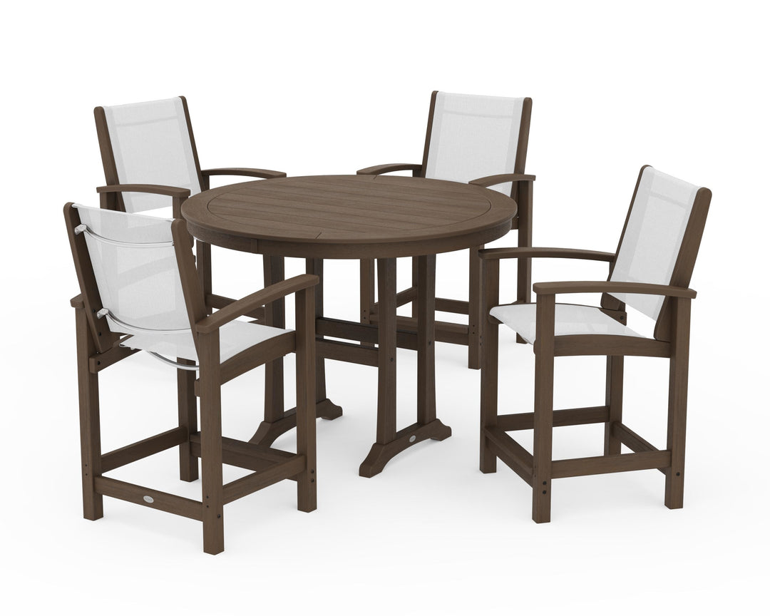 POLYWOOD® Coastal 5-Piece Counter Set