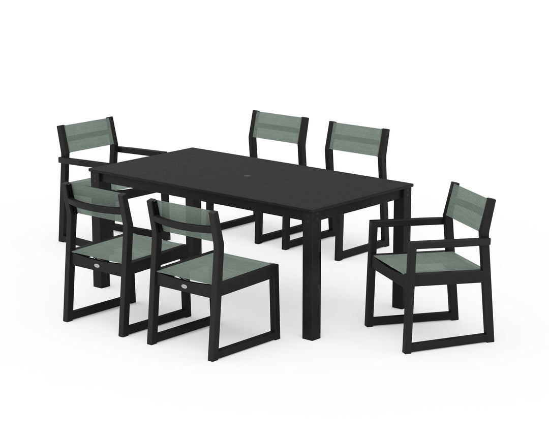 POLYWOOD® EDGE Sling 7-Piece Parsons Dining Set