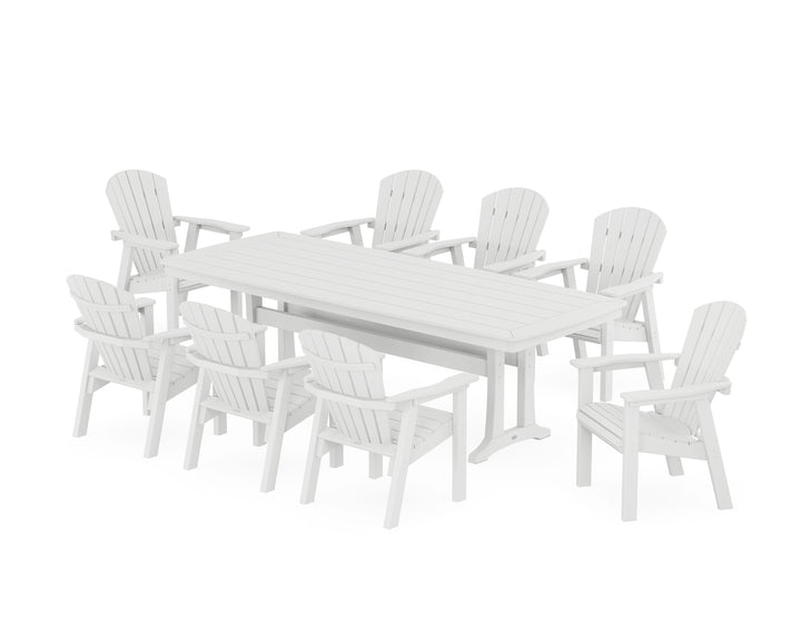 POLYWOOD® Seashell 9-Piece Dining Set with Trestle Legs
