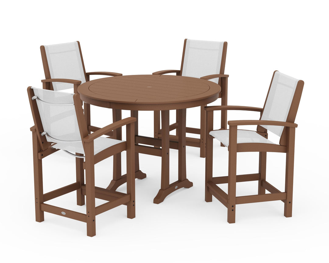 POLYWOOD® Coastal 5-Piece Counter Set