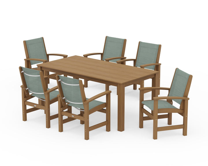 POLYWOOD® Coastal 7-Piece Parsons Dining Set