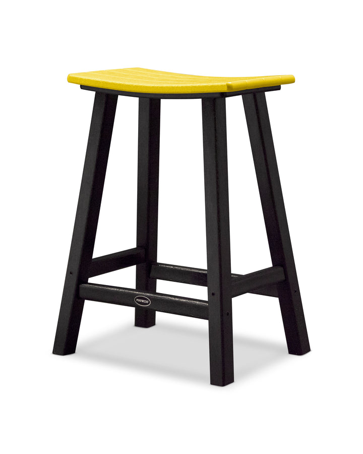 POLYWOOD® Contempo 24" Saddle Counter Stool