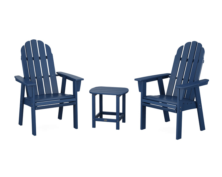 POLYWOOD® Vineyard 3-Piece Curveback Upright Adirondack Chair Set