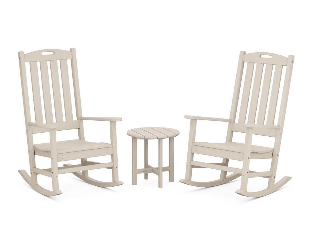 POLYWOOD® Nautical 3-Piece Porch Rocking Chair Set