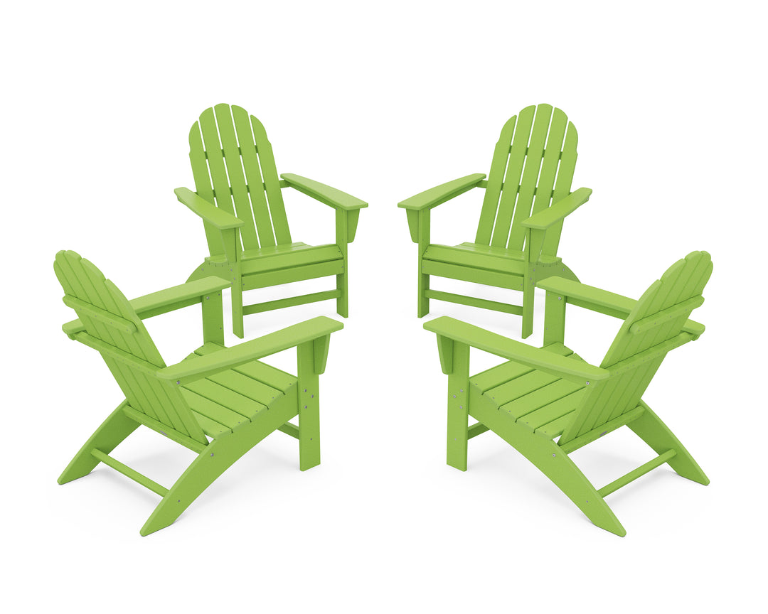POLYWOOD® Vineyard 4-Piece Adirondack Conversation Set