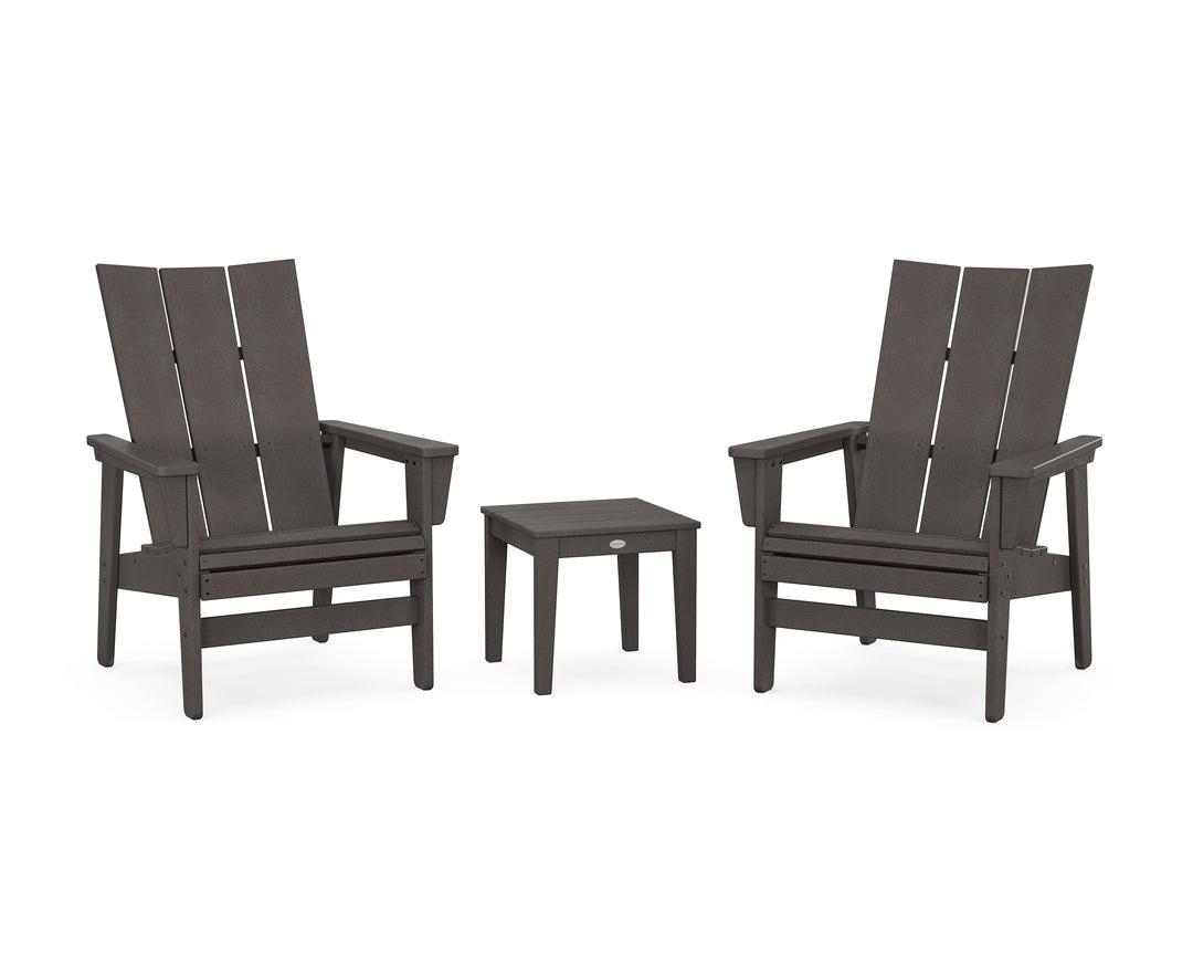 POLYWOOD® 3-Piece Modern Grand Upright Adirondack Set